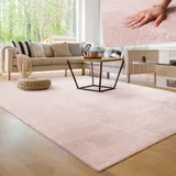 Paco Home Teppich »Cadiz 630«, rechteckig, 14 mm Höhe, Uni-Farben, besonders weich, waschbar, auch als Läufer erhältlich