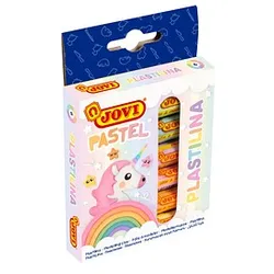 JOVI Knete PLASTILINA farbsortiert, 6 Farben je 15,0 g