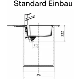 Franke Urban UBG 611-78L Spülbecken Mattschwarz