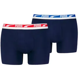 Puma MEN EVERYDAY MULTI LOGO BOXERS blau M 2er Pack