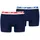 Puma MEN EVERYDAY MULTI LOGO BOXERS blau M 2er Pack
