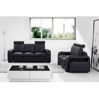 JVmoebel Sofa Sofagarnitur 3+2 Sitzer Set Design Sofa Polster Couchen, Made in Europe schwarz
