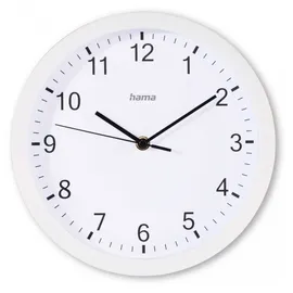 Hama Wanduhr Elba weiß Kunststoff, Ø 25,0 cm