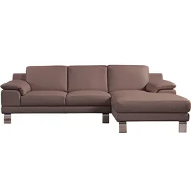 Egoitaliano "Shakira, Design & Sitzkomfort auf hohem Niveau, Breite 236cm, L-Form", mit Recamiere, L-Form, edle Füße grün