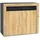 Vladon Valencia 108 x 92 x 40 cm Schwarz matt / Eiche Natur