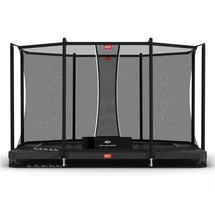Berg Toys Trampolin Ultim Favorit InGround 410 x 250 cm inkl. Sicherheitsnetz Grau