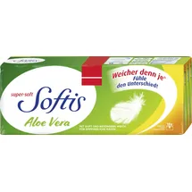 Softis Taschentücher Aloe Vera 4-lagig weiß, 15x 9 Tücher