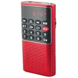 Kleines Tragbares Radio, Wiederaufladbares Mini-radio Mit Aufnahmefunktion, Rot