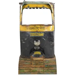 SIT Möbel THIS & THAT Barschrank Tuk-Tuk Metall/Altholz schwarz-gelb mit bunt