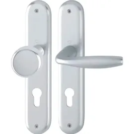 HOPPE Langschildgarnitur NY 53/273P/1810 Aluminium grau/silber