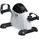 Relaxdays Mini Heimtrainer Fahrrad schwarz/weiß