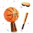 Relaxdays Pinata Set Ball mit Stab & Maske Durchmesser 25 cm Orange/Schwarz