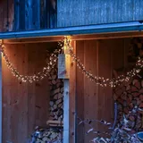 MARELIDA LED Solar Büschellichterkette - Cluster - 768 bernstein LED - 7m - 8 Modi - per ...