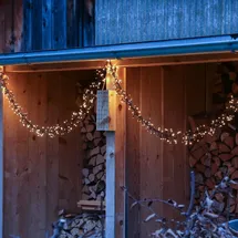 MARELIDA LED Solar Büschellichterkette - Cluster - 768 bernstein LED - 7m - 8 Modi - per ...