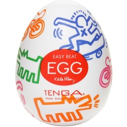 Tenga Keith Haring Egg Street Einweg-Masturbator 7 cm