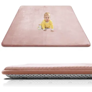 bergxperten Nalaya - Baby Krabbel-& Spielmatte,Extra Dicke Krabbelmatte für Babys, 100x150x3cm, rutschfeste Spielmatte mit weichem Kurzflor, pflegeleicht – ideal für Kleinkinder und Laufstall
