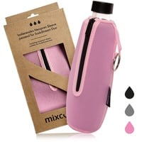 mixcover isolierter Flaschenschutz Sleeve kompatibel mit SodaStream Crystal und Duo Glasflaschen Schutzhülle für Flaschen, Schutz vor Bruch und Kratzern, Farbe Pink