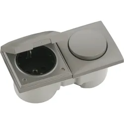 BERKER Berker Integro Flow Elemente Edelstahl Effekt - Schalter, Steckdose mit Deckel