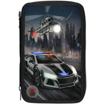 DEPESCHE 3-Fach Federtasche LED Polizeiauto