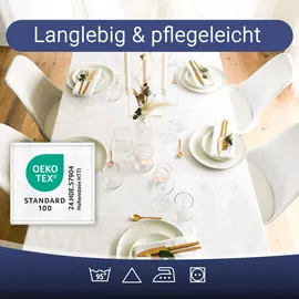 ZOLLNER Tischdecke 140 x 180 cm Weiß