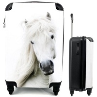 MuchoWow Handgepäckkoffer Pferde - Nutztiere - Mähnen, 4 Rollen, Reisetasche mit rollen, Handgepäck für Ferien, Trolley, Reisekoffer bunt