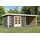 Karibu Gartenhaus Kastorf 7 3,64 x 2,44 m Terragrau