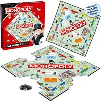 Winning Moves Monopoly No. 9 Original - Das Puzzle Spiel 1000 Teile mit Poster Größe 53 x 53cm