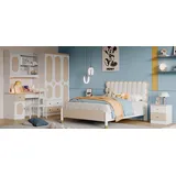 JV Möbel Design Kinderzimmer Set Bett + 2x Nachttische, Jugendzimmer Komplett 6tlg