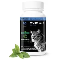 Peticare Wurm-Mix Pulver für Katzen, Natürliche Alternative 60 gr