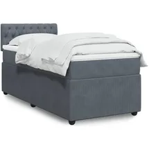 vidaXL Boxspringbett 180 x 200 cm Dunkelgrau