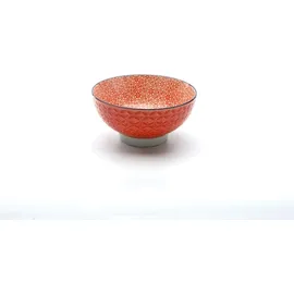 CreaTable 4er-Set CreaTable Müslischale Mediterran 440 ml Steinzeug Rot