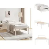 Betten & Bettgestelle - Living Seniorenbett Weiß 90x200 Cm Massivholz Kiefer