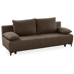 Schlafsofa Luigi Stoff Braun