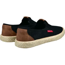 Bugatti Espadrille Slipper, Schlupfschuh, Sommerschuh mit Kontrastdetails schwarz 43 EU