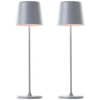 Brilliant LED-Akku-Tischleuchte Kaami, 2er-Set«, grau