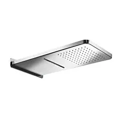 Herzbach Living Spa Wand-Regenbrause 11.664000.1.01 Edelstahl poliert, 593x270mm, Regen/Schwall