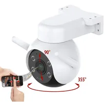 7links WLAN-Pan-Tilt-Outdoor-Überwachungskamera 2K Schwarz