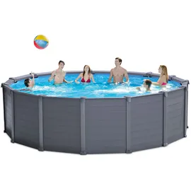 Intex Graphite Frame Swimming Pool Set 478 x 124 cm inkl. Filterpumpe