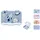 jenard Jenard® Brotdose, Bento Box, Lunch Box, Vesper Box für Kinder mit Fächern, auslaufsicher, spülmaschinenfest, kindgerecht und BPA-Frei, 2 verschiedene Ausführungen (Blau/Grau, Weltraum)