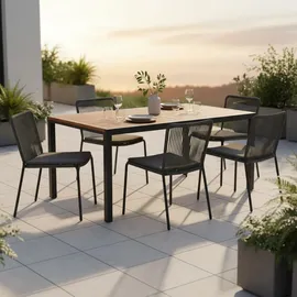 Merxx Tilos Gartentisch 150 x 90 x 74 cm Braun/Grau