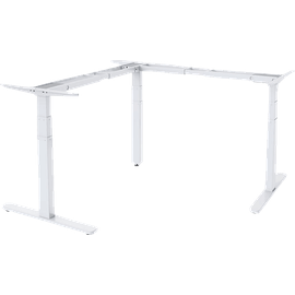 Digitus Elektrisch höhenverstellbarer Steh/Sitz Schreibtischunterbau, 90° Winkelform (L-Form)