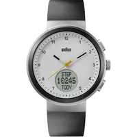 Braun analoge Quarzuhr mit digitaler Anzeige mit Kalender und