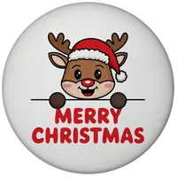 Speecheese Niedliches Rentier mit Mütze - Merry Christmas Magnet