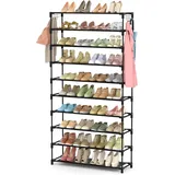 Vicye Schuhregal 10 Ebenen, Schuhschrank Metall Für 50 Paar Schuhe, Schuhorganiz