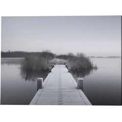 ANY IMAGE Kunstdruck »Bootssteg«, mehrfarbig, Alu-Dibond - bunt