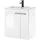 PLACES OF STYLE Waschtisch PLACES OF STYLE "SOLiD, Unterschrank inkl. Waschbecken, Badschrank mit Holzgriffe", weiß (weiß lackiert hochglanz), B:60cm H:70cm T:40cm, Waschtische, Waschtisch, in zwei Farben verfügbar, inkl. Waschbecken, Breite 60 cm
