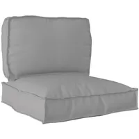 VidaXL 2-tlg. Palettenkissen-Set Graues Oxford-Gewebe