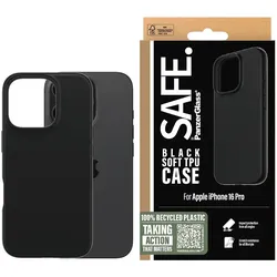 SAFE BY PANZERGLASS Handyhülle "Soft TPU Case für Apple iPhone 16 Pro", schwarz, iPhone 16, Hüllen, Backcover, Schutzhülle, Handyschutzhülle, Case, Schutzcase, stoßfest