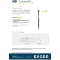 HSI Terrassenschrauben TX 25 Ø 5,0 x 50 mm 200 Stück