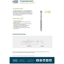 HSI Terrassenschrauben TX 25 Ø 5,0 x 50 mm 200 Stück